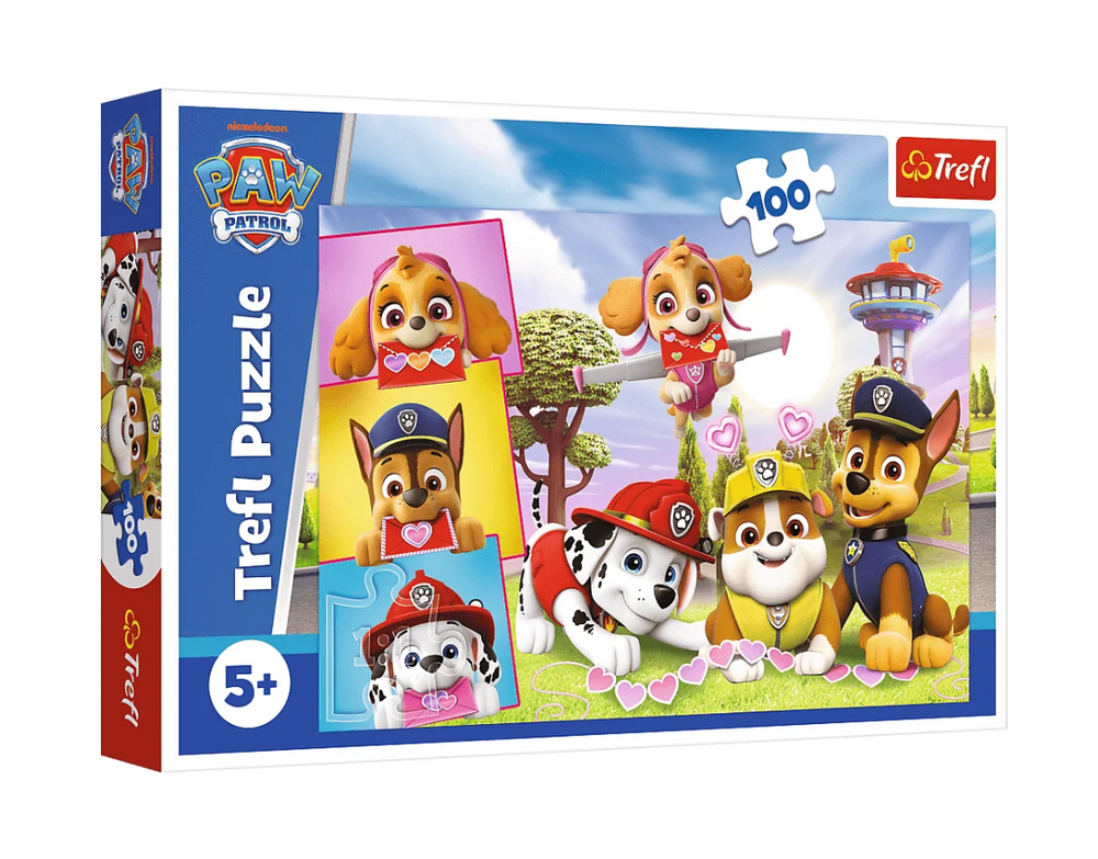 Puzzle 100 dílků Odvážné holčičky - Tlapková patrola - Trefl