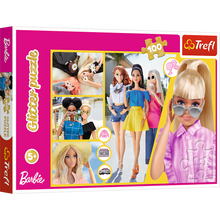 Puzzle 100 dílků s třpytkami Barbie – Trefl 14830