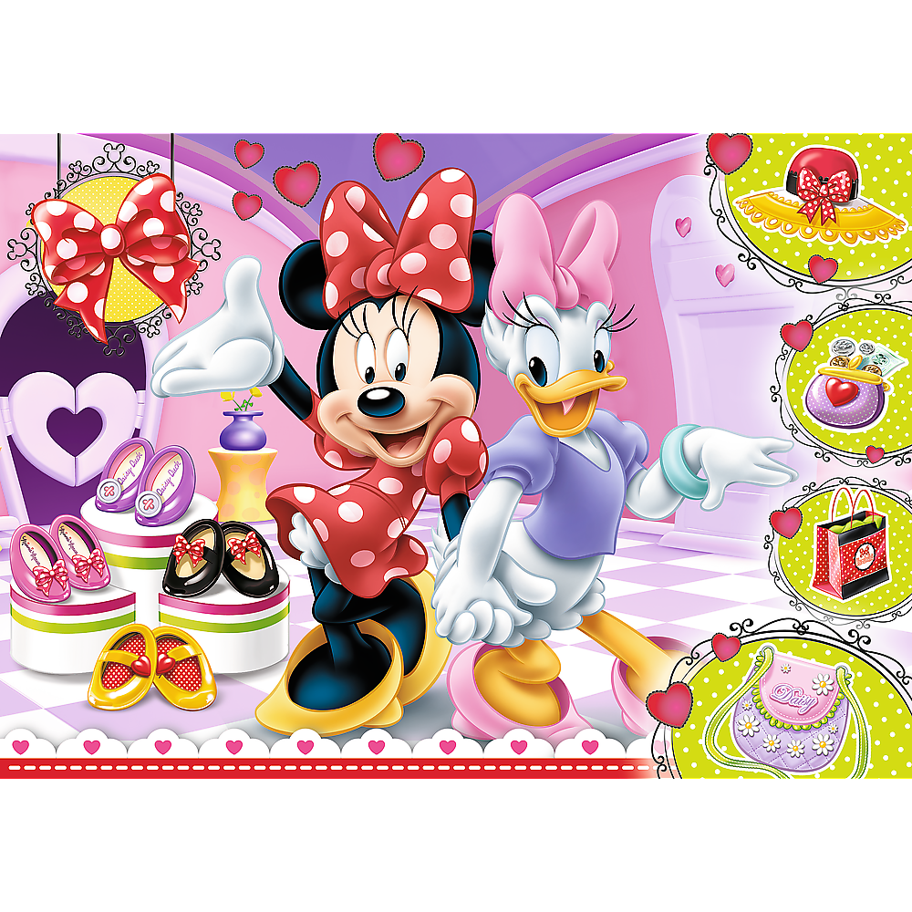 Puzzle 100 dílků s třpytkami Minnie Mouse – Trefl 14820