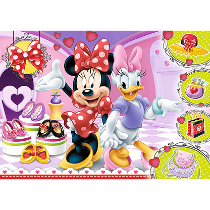 Puzzle 100 dílků s třpytkami Minnie Mouse – Trefl 14820