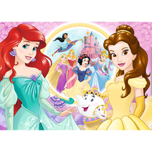 Puzzle 100 dílků se třpytkami Vzpomínky Belly a Arielky – Disney Princess Trefl