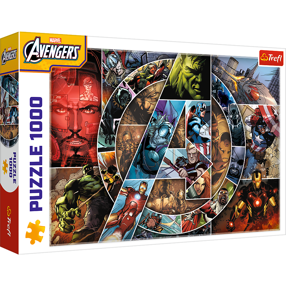 Puzzle 1000 dílků Avengers Hrdinové Marvel 683x480 mm