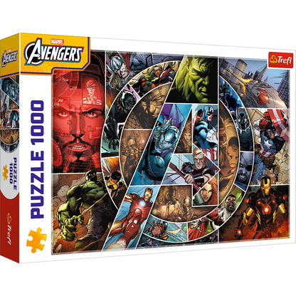 Puzzle 1000 dílků Avengers Hrdinové Marvel 683x480 mm