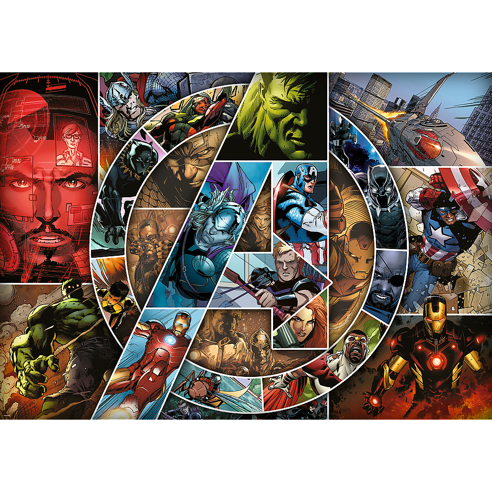 Puzzle 1000 dílků Avengers Hrdinové Marvel 683x480 mm