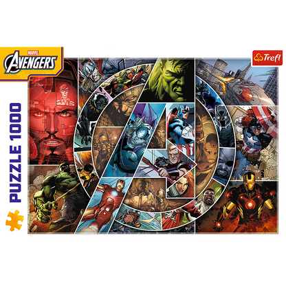 Puzzle 1000 dílků Avengers Hrdinové Marvel 683x480 mm