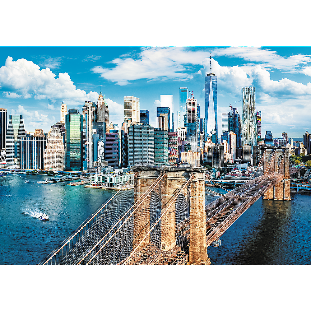 Puzzle 1000 dílků Brooklynský most New York Manhattan 683x480mm