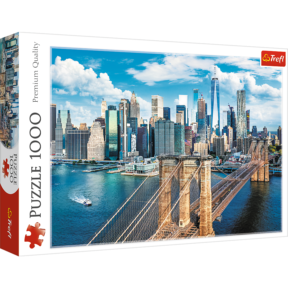 Puzzle 1000 dílků Brooklynský most New York Manhattan 683x480mm