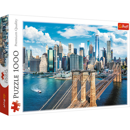 Puzzle 1000 dílků Brooklynský most New York Manhattan 683x480mm