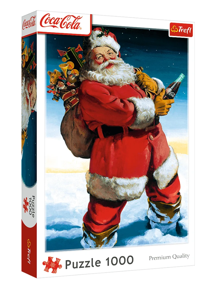Puzzle 1000 dílků Coca-Cola Santa ve sněhu – Trefl