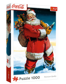 Puzzle 1000 dílků Coca-Cola Santa ve sněhu – Trefl