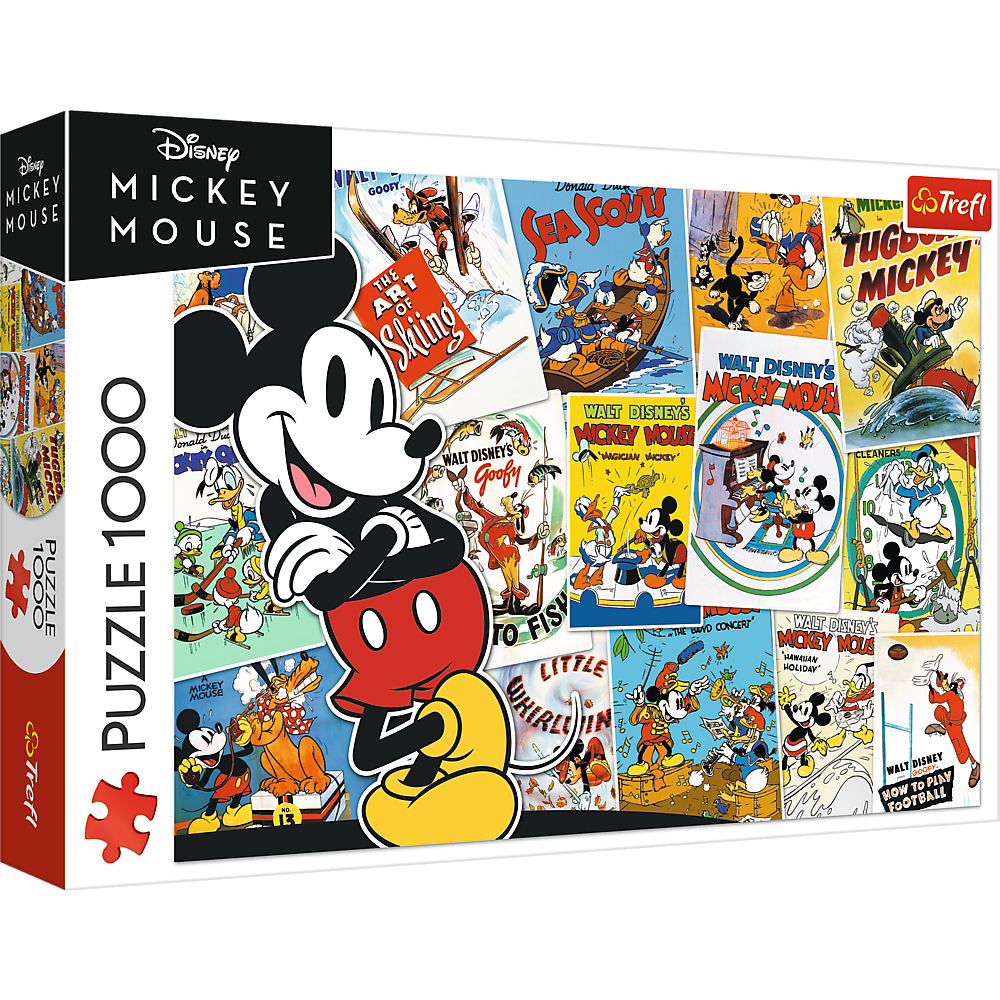 Puzzle 1000 dílků Disney Mickey Mouse svět – Trefl 10741