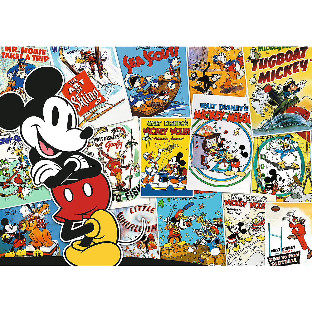 Puzzle 1000 dílků Disney Mickey Mouse svět – Trefl 10741