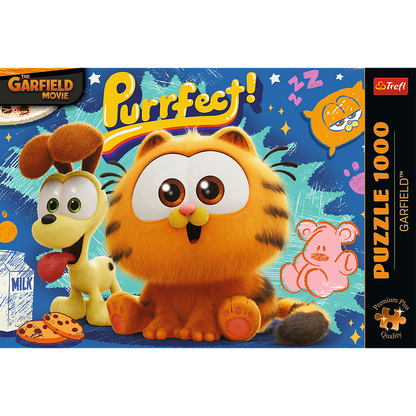 Puzzle 1000 dílků Garfield – s plakátem | Trefl Premium