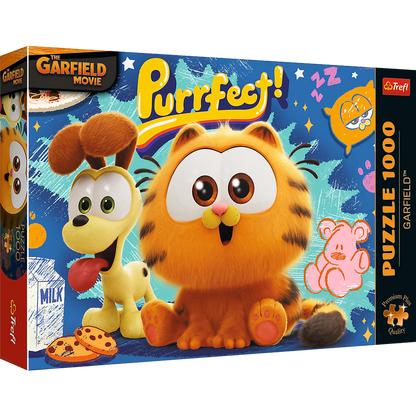Puzzle 1000 dílků Garfield – s plakátem | Trefl Premium