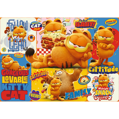 Puzzle 1000 dílků Garfieldova dobrodružství – Trefl
