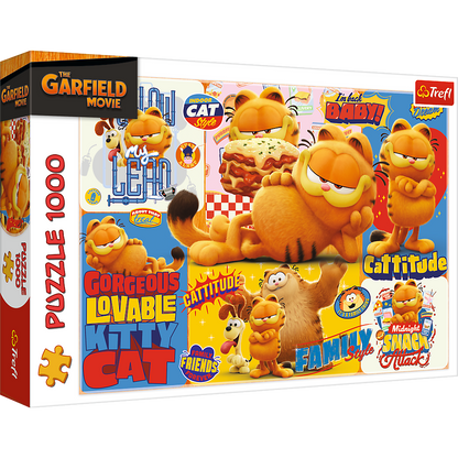 Puzzle 1000 dílků Garfieldova dobrodružství – Trefl