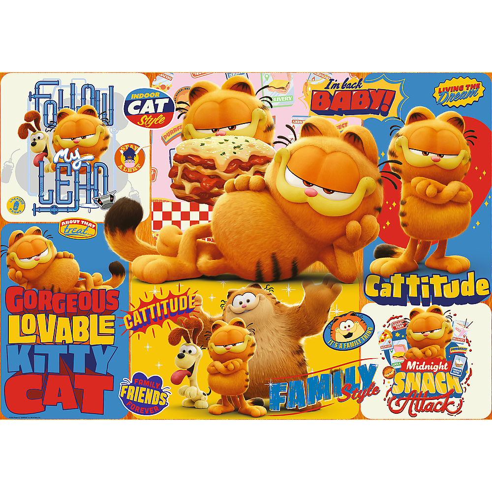Puzzle 1000 dílků Garfieldova dobrodružství – Trefl