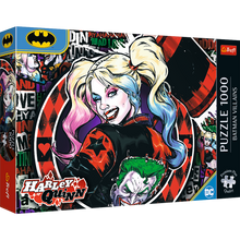 Puzzle 1000 dílků Harley Quinn s plakátem – Trefl Premium Plus