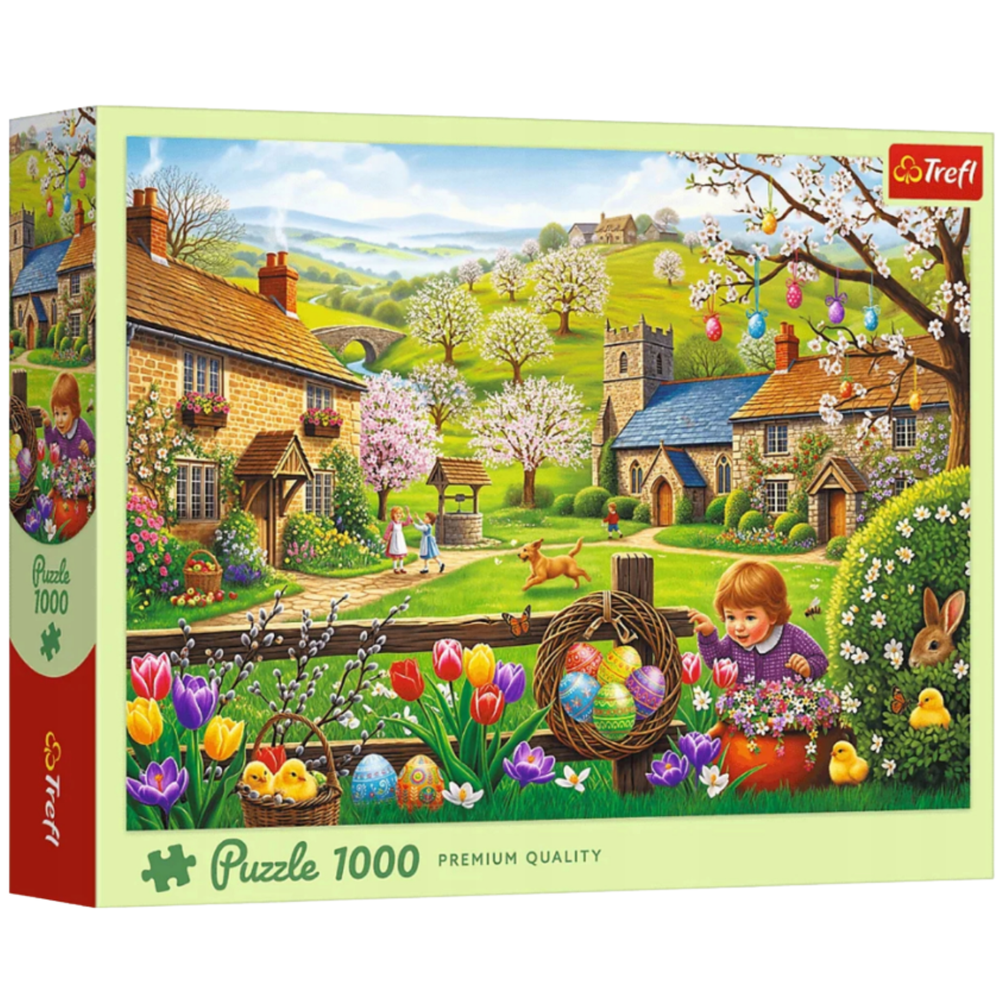 Puzzle 1000 dílků Hledání velikonočních vajíček – Trefl