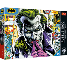 Puzzle 1000 dílků Joker Batman s plakátem – Trefl Premium Plus