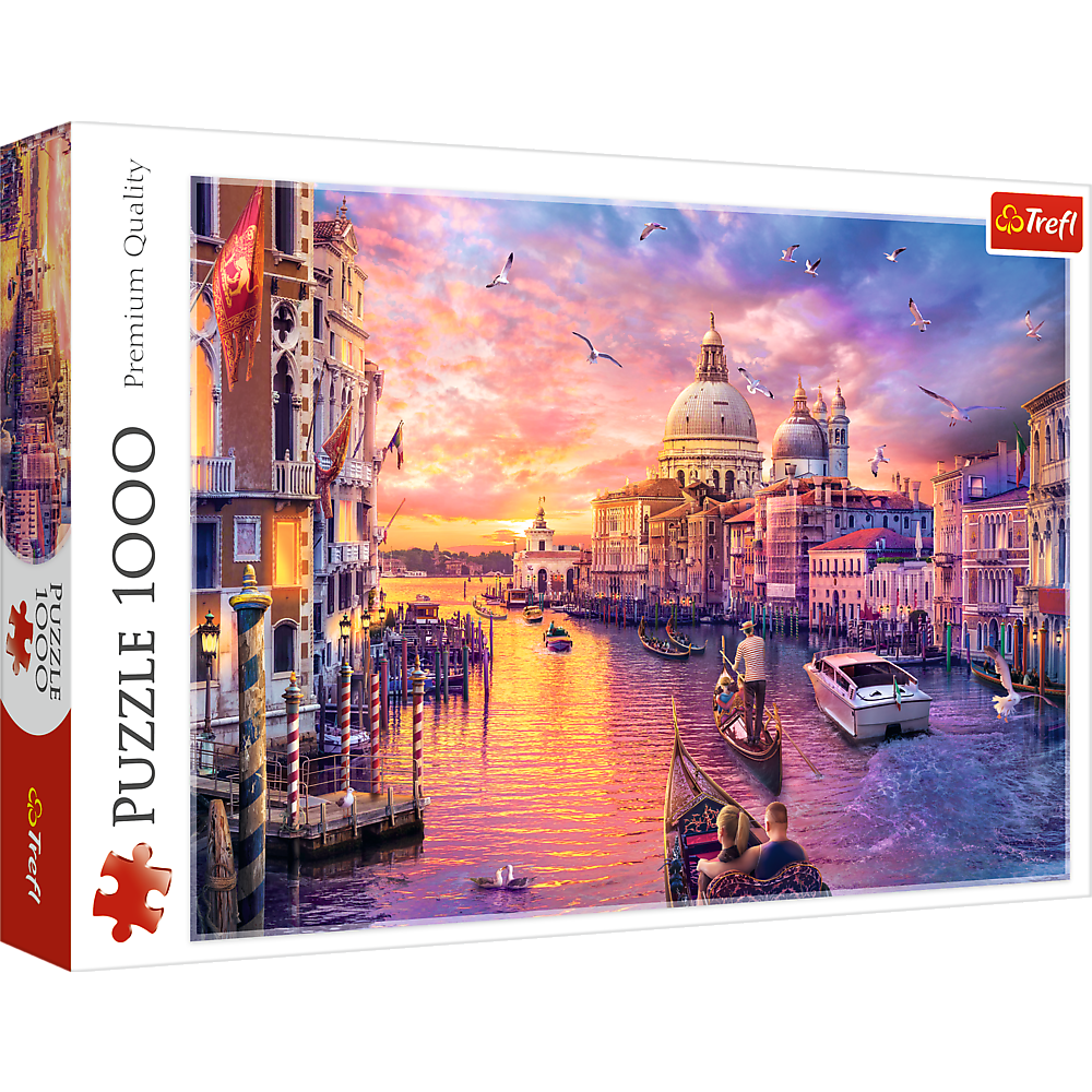 Puzzle 1000 dílků Kouzlo Benátek s kanálem Grande Canal – Trefl