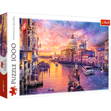 Puzzle 1000 dílků Kouzlo Benátek s kanálem Grande Canal – Trefl