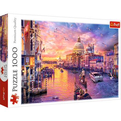 Puzzle 1000 dílků Kouzlo Benátek s kanálem Grande Canal – Trefl