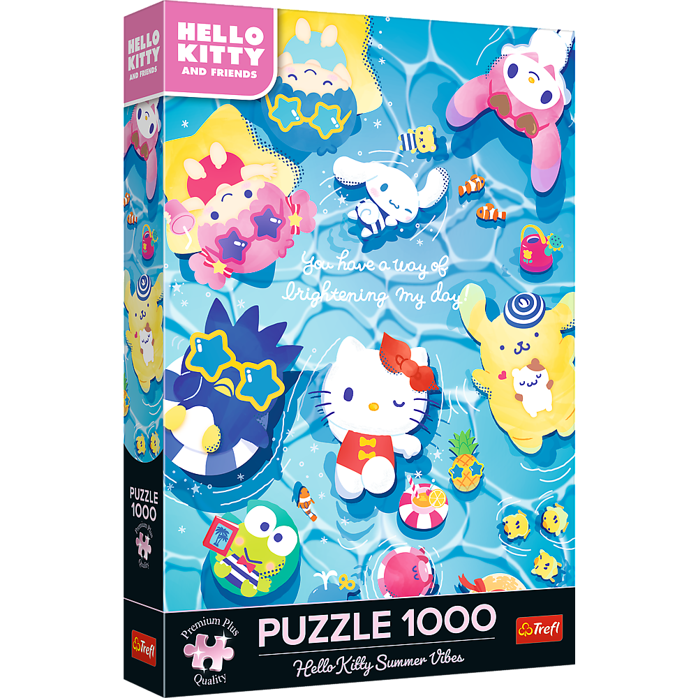 Puzzle 1000 dílků letní relax – Hello Kitty Trefl Premium