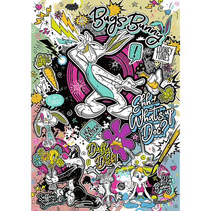 Puzzle 1000 dílků Looney Tunes Zwariované melodie Premium Plus