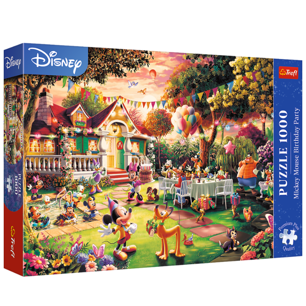 Puzzle 1000 dílků Mickey Mouse narozeninová oslava – Trefl