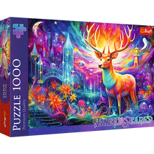 Puzzle 1000 dílků Mystický jelen s květinami – DreamScapes