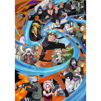 Puzzle 1000 dílků Naruto Shippuden – s plakátem | Trefl