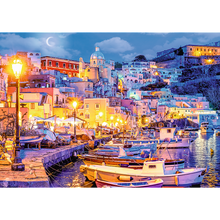 Puzzle 1000 dílků ostrov Procida v noci Itálie – Trefl