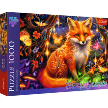 Puzzle 1000 dílků Pohádková liška s motýly a světélkujícími ornamenty