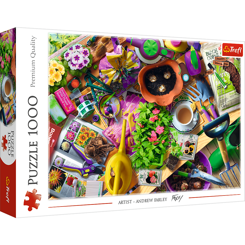 Puzzle 1000 dílků Práce v zahradě – Trefl 10927
