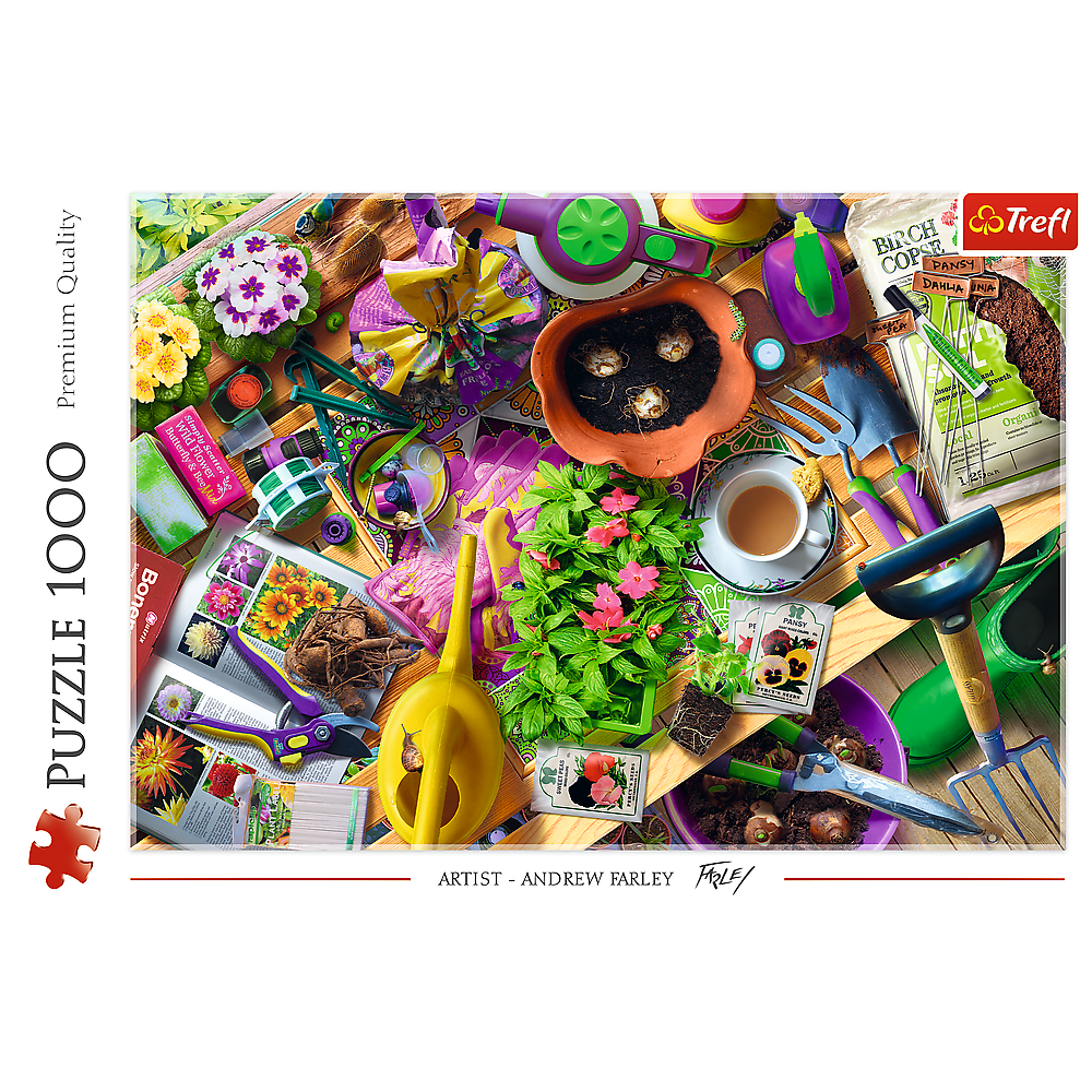 Puzzle 1000 dílků Práce v zahradě – Trefl 10927
