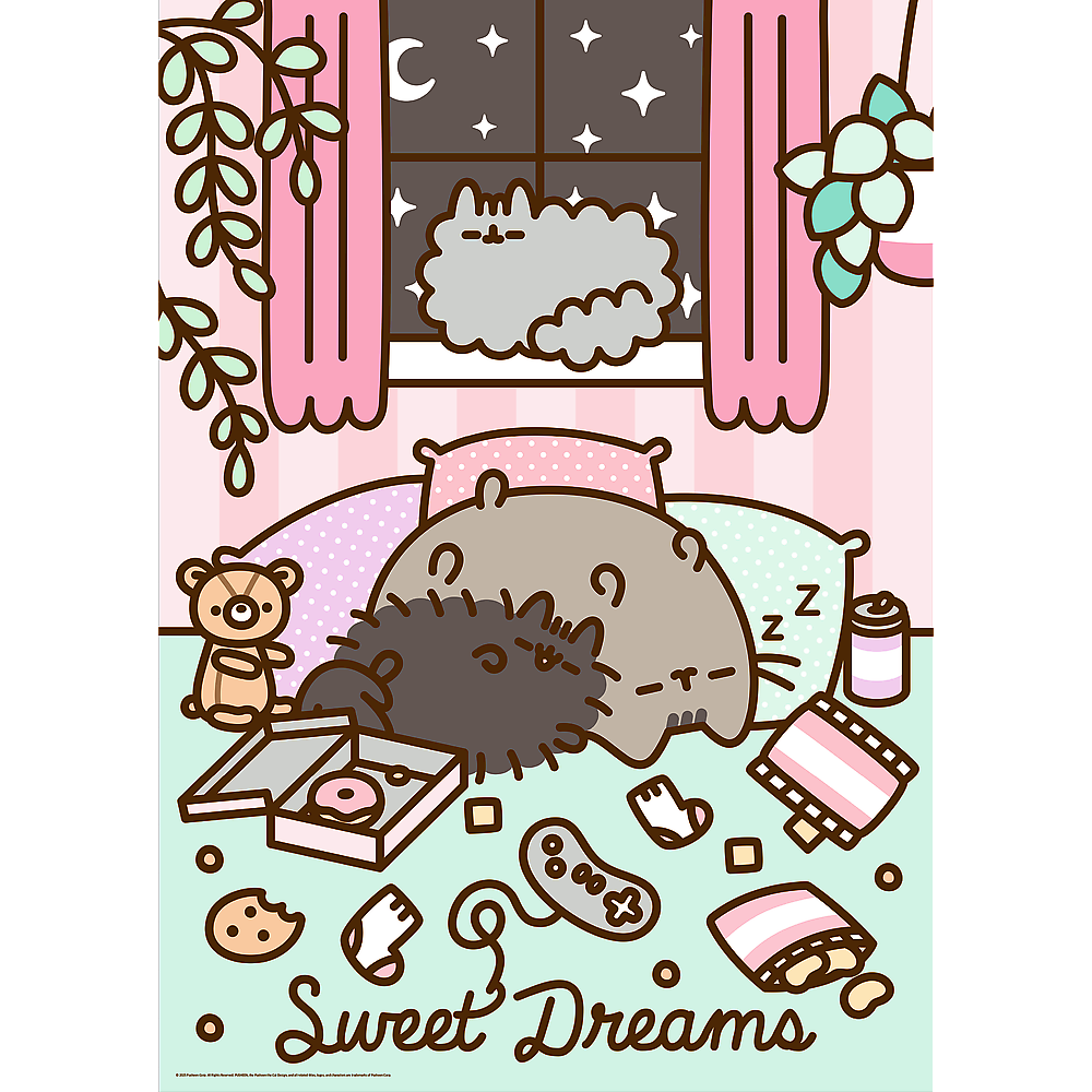 Puzzle 1000 dílků Pusheen spící kočka – Premium Plus | Trefl