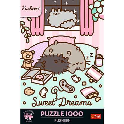 Puzzle 1000 dílků Pusheen spící kočka – Premium Plus | Trefl
