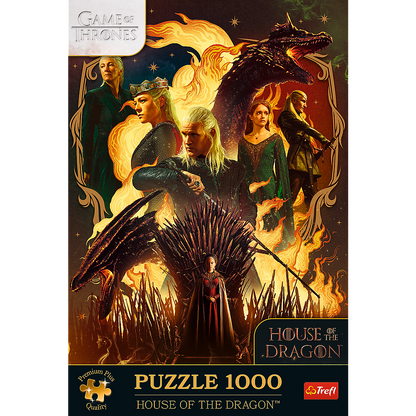 Puzzle 1000 dílků Ród Smoka s plakátem – Trefl Premium Plus
