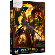 Puzzle 1000 dílků Ród Smoka s plakátem – Trefl Premium Plus