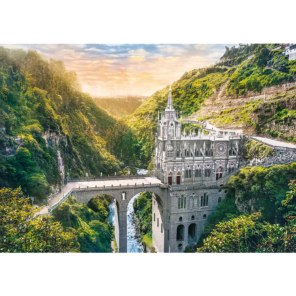 Puzzle 1000 dílků Sanktuarium Las Lajas Kolumbie – Trefl