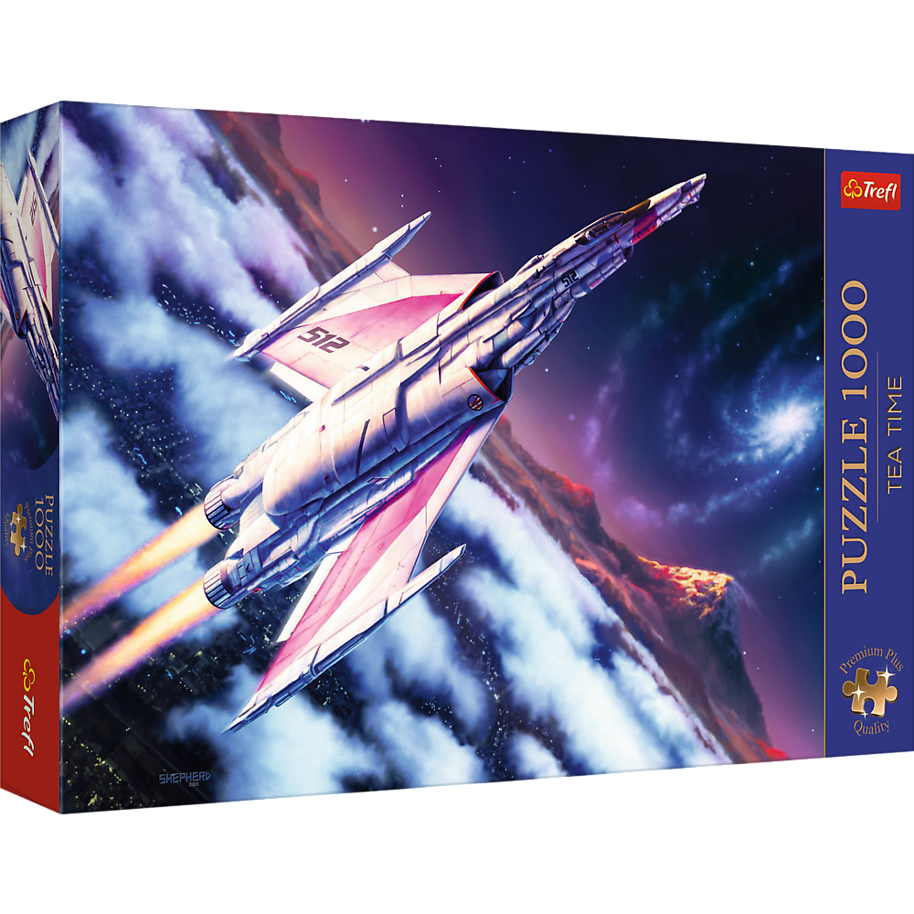 Puzzle 1000 dílků Vesmírný let s raketou Premium Plus – Trefl