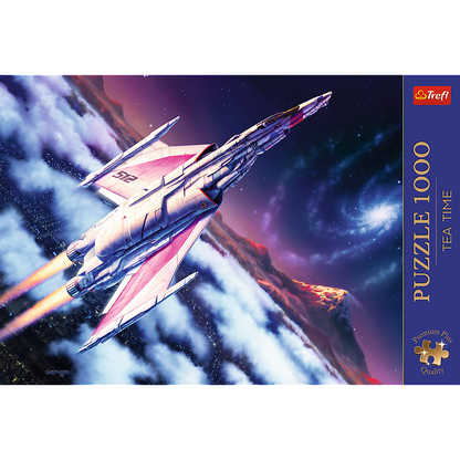 Puzzle 1000 dílků Vesmírný let s raketou Premium Plus – Trefl