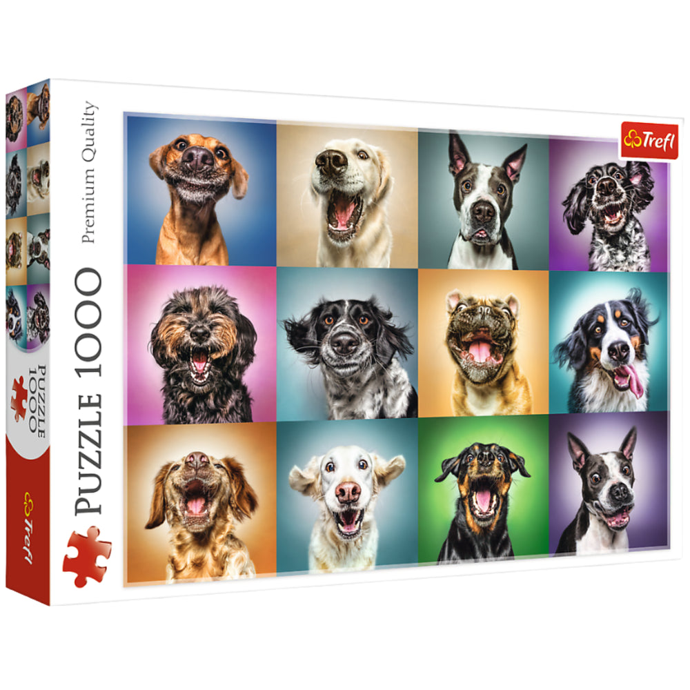 Puzzle 1000 dílků Vtipné psí portréty – Trefl