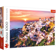Puzzle 1000 dílků západ slunce Santorini 68x48cm | Trefl