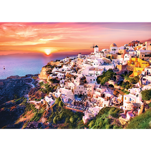 Puzzle 1000 dílků západ slunce Santorini 68x48cm | Trefl