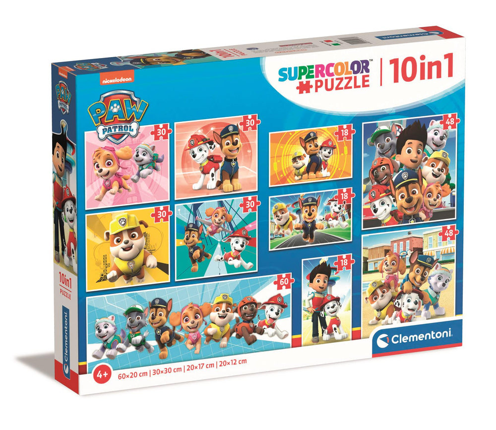 Puzzle 10v1 Super Color PAW Patrol – Clementoni