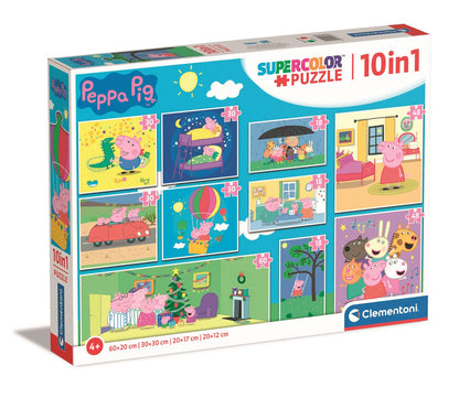 Puzzle 10v1 Super Color Peppa Pig – Clementoni