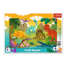 Puzzle 15 dílků s rámečkem Dinosauři – Trefl