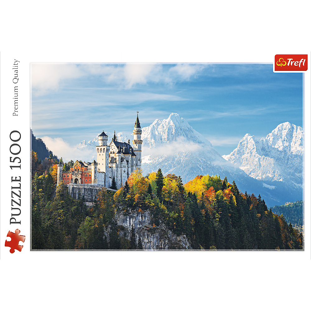 Puzzle 1500 dílků Bavorské Alpy horský krajobraz 85x58 cm